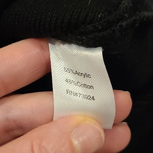 Ming by ming wang black acrylic cotton‎ asymmetrical short sleeve sweater - Picture 4 of 7